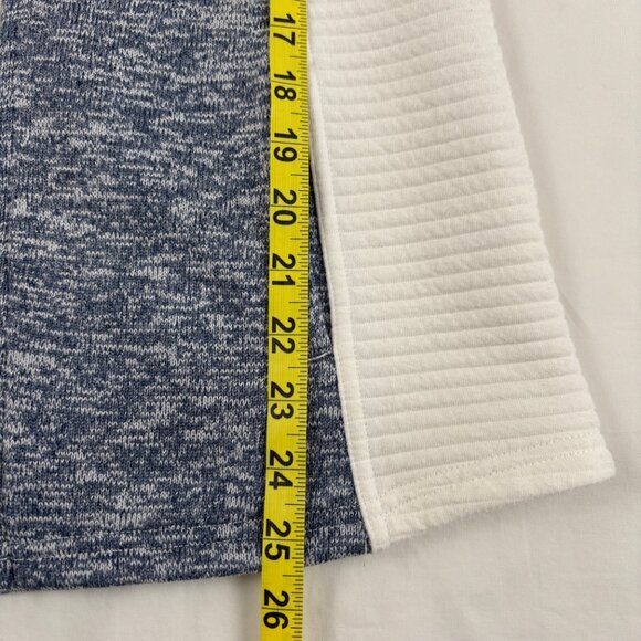 Tek Gear Vest Full Zip Marled Blue White/Cream Pockets Women's M - Picture 10 of 10